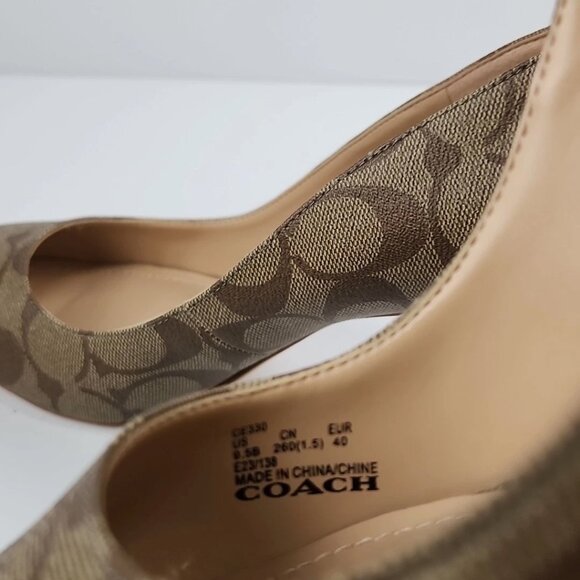 COACH Samantha Signature C Monogram Stiletto Heels - Picture 4 of 6